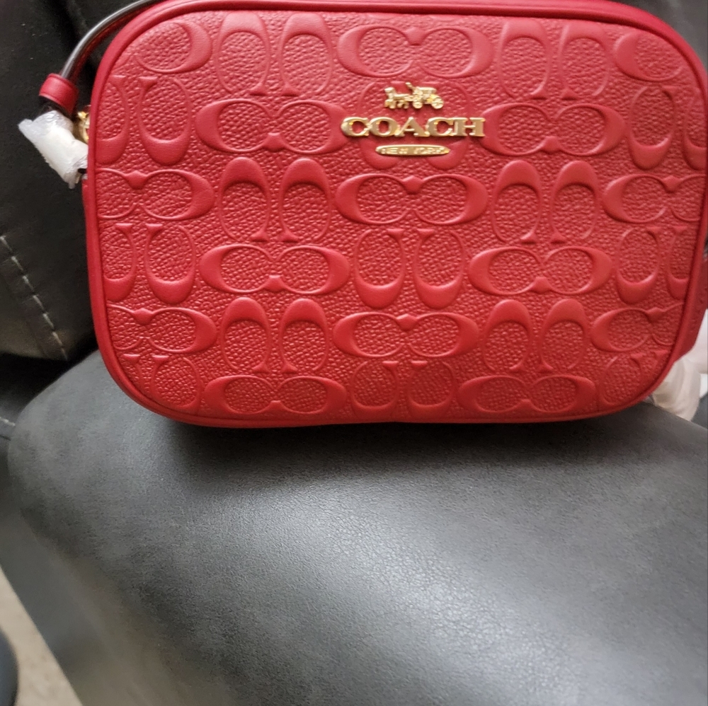 Coach Camera Bag In Signature Leather